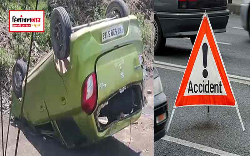 कुनिहार में दर्दनाक हादसा, अनियंत्रित कार मकान की छत पर गिरी, डॉक्टर की मौत