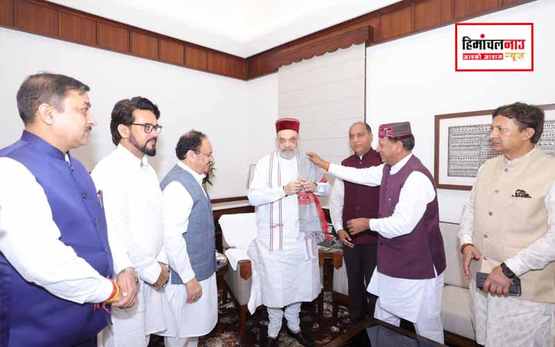 हिमाचल में आपदा राहत को लेकर भाजपा प्रतिनिधिमंडल ने अमित शाह से की मुलाकात