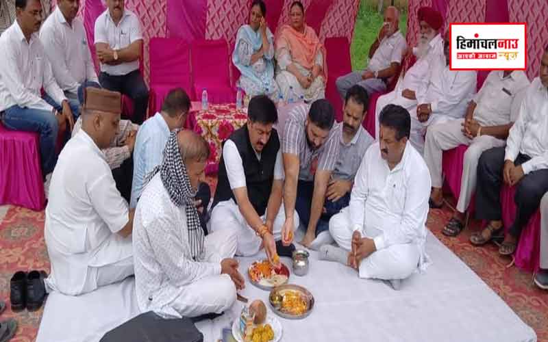वसाल पुल से नंगल सलांगड़ी बाया डेरा बाबा रुद्रानंद सड़क नवीनीकरण कार्य का शुभारंभ