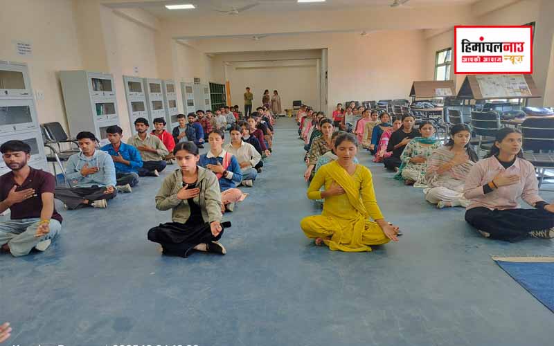 राजकीय महाविद्यालय कफोटा में नशा मुक्त भारत अभियान के तहत योगा सेशन आयोजित