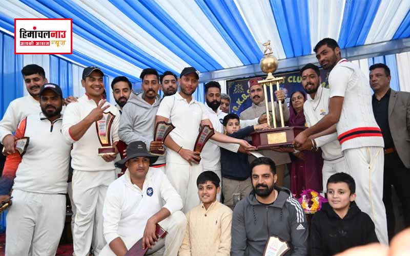 लोक निर्माण मंत्री विक्रमादित्य सिंह ने क्रिकेट प्रतियोगिता के विजेता किए पुरस्कृत
