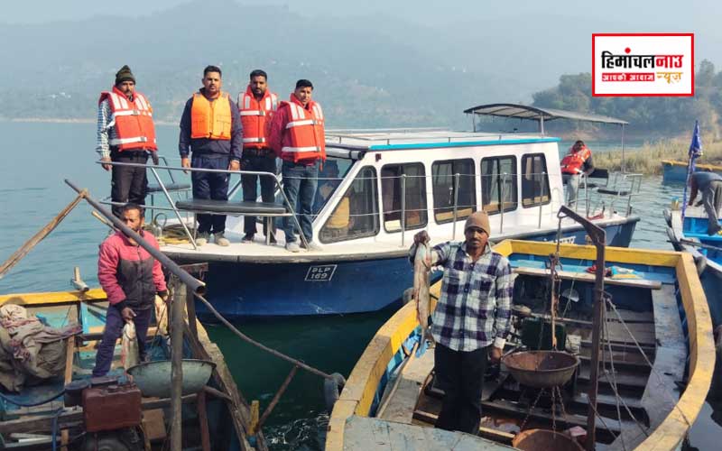 गोविंद सागर झील में अवैध मछली शिकार पर मत्स्य विभाग का सख्त अभियान, कई मामलों में जुर्माना व जब्ती कार्रवाई