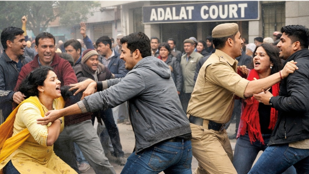 नाहन में पेशी के बाद दो पक्ष भिड़े, मारपीट व धमकी के आरोप