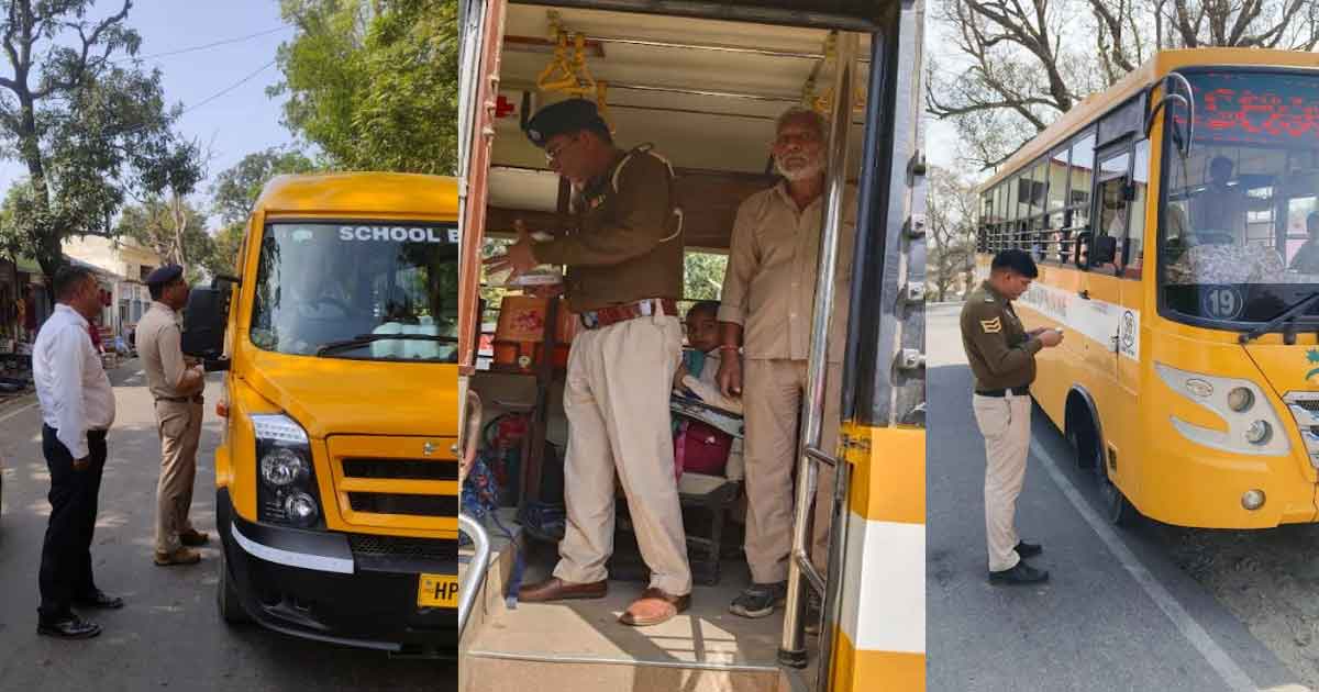 स्कूली बच्चों की सुरक्षा को लेकर ऊना में अभियान तेज, 182 वाहनों की जांच, 60 के चालान