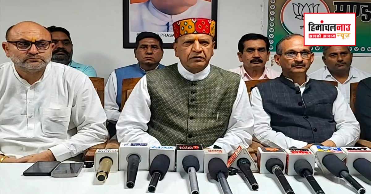 “कानून व्यवस्था ध्वस्त, माफिया राज हावी—सुखू सरकार हर मोर्चे पर विफल” : बिंदल