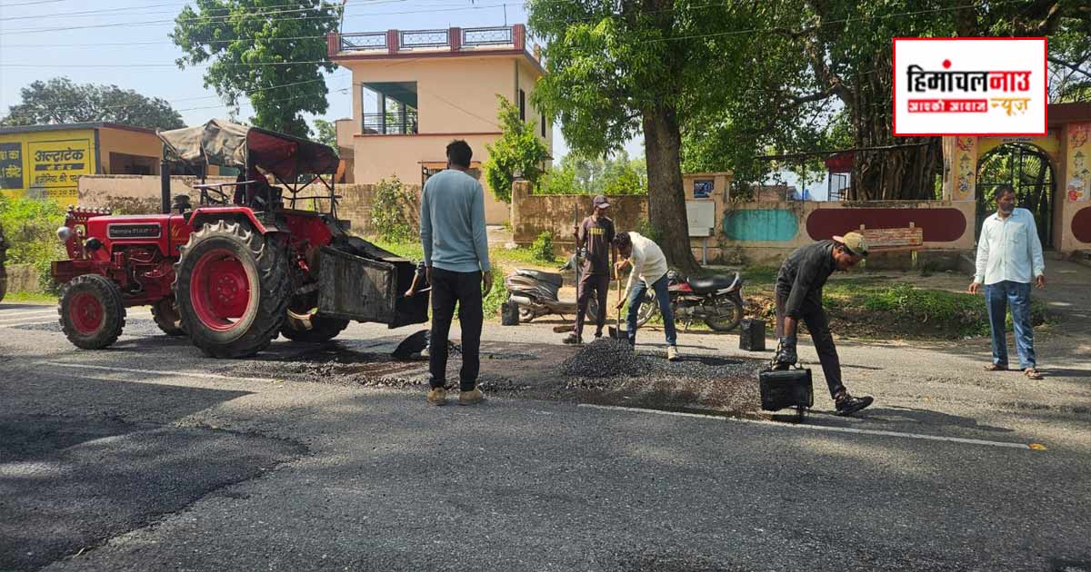 खबर का बड़ा असर: ‘मौत के गड्ढे’ बने एनएच-07 पर हरकत, शुरू हुआ पैचवर्क