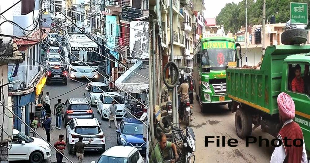 कसौली मार्ग पर सड़क स्थिति और ट्रैफिक समस्या, गड़खल से पहुंचने में लग रहा अधिक समय