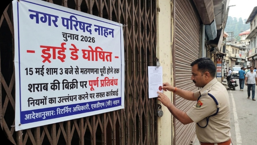 Dry Day / नगर परिषद चुनाव से पहले नाहन में ड्राई डे घोषित