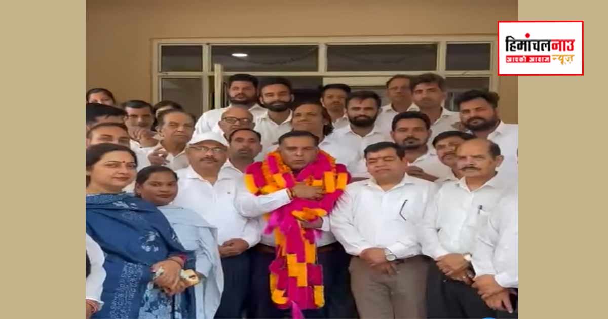 संजीव सूरी का हिमाचल बार काउंसिल के सदस्य बनने पर अम्ब में भव्य स्वागत