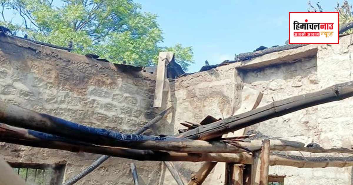 बिलासपुर के पट्टा गांव में दो मंजिला पशुशाला में आग, घास लकड़ी और छत सहित सामान हुआ नष्ट