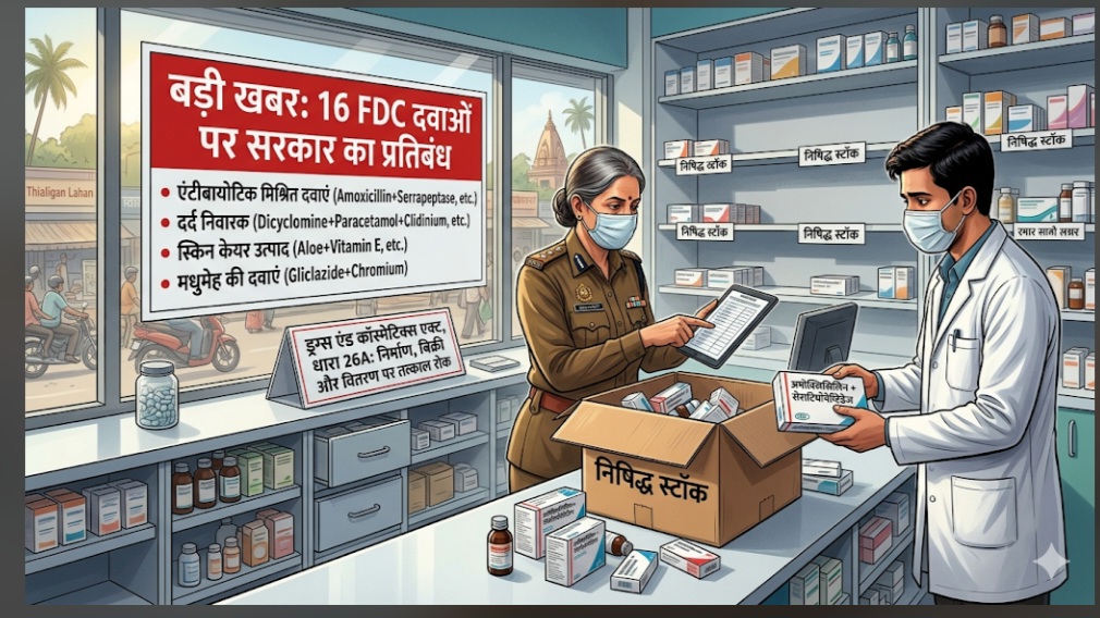 बड़ी खबर: सरकार ने एक झटके में बैन कीं 16 दवाएं, कहीं आपकी दवा भी तो नहीं? तुरंत देखें पूरी सूची