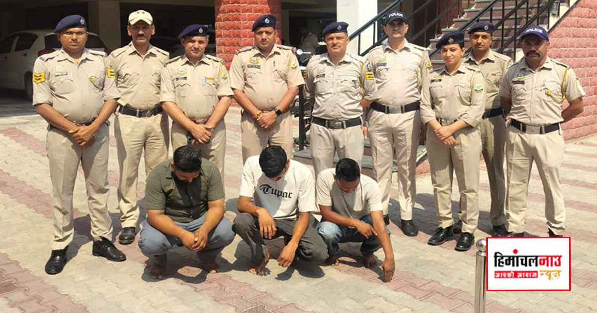 NDPS / घुमारवीं में 4 किलो 100 ग्राम चरस बरामद, मंडी के तीन आरोपी गिरफ्तार