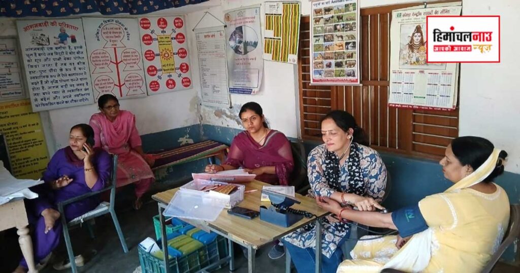 कुरयाला में आयोजित मोबाइल हेल्थ सर्विस स्वास्थ्य शिविर