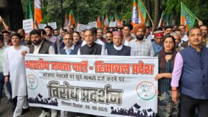 शिमला से भाजपा का बिगुल, अब हर विधानसभा और मंडल में हर माह होंगे कांग्रेस सरकार के खिलाफ धरना-प्रदर्शन : डॉ. राजीव बिंदल