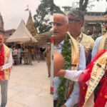 काशी विश्वनाथ मंदिर में पूजा करते मुख्यमंत्री सुखविंद्र सिंह सुक्खू