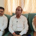 राजगढ़ में पत्रकार वार्ता करते जीआर मुसाफिर