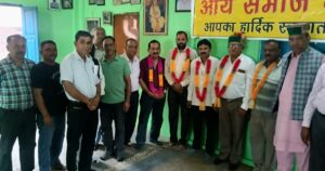 नारग में आपदा प्रभावित लोगों से मिलते जीआर मुसाफिर