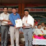 राजगढ़ में छात्रा खेलकूद प्रतियोगिता का शुभारंभ करते दिनेश आर्य