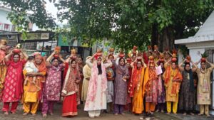माता भद्रकाली मंदिर में राधा-कृष्ण प्राण प्रतिष्ठा समारोह