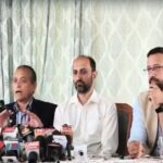 हिमाचल में तीन दिवसीय हड़ताल की घोषणा करते बैंक कर्मचारी संगठनों के प्रतिनिधि