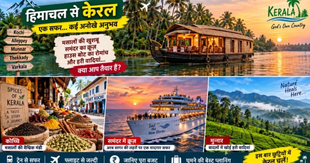 हिमाचल से केरल यात्रा के किराये और बजट की जानकारी