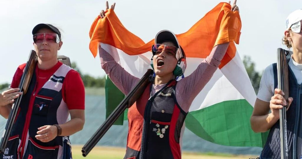 एशियन गेम्स में ट्रैप शूटिंग गोल्ड विजेता नीरू ढांढा