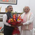 केंद्रीय ऊर्जा मंत्री मनोहर लाल से मिलते मुख्यमंत्री सुखविन्द्र सिंह सुक्खू