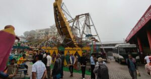 सराहां मेले में झूलों के लिए इस्तेमाल किया गया बस अड्डा