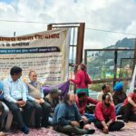 शिमला के लक्कड़ बाजार में व्यापारियों का विरोध प्रदर्शन