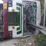 कुल्लू के बाशिंग में पलटी एचआरटीसी बस