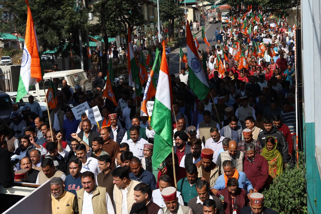 धर्मशाला से भाजपा का प्रदेशव्यापी अभियान शुरू, कांग्रेस से दस गारंटियों का मांगा हिसाब