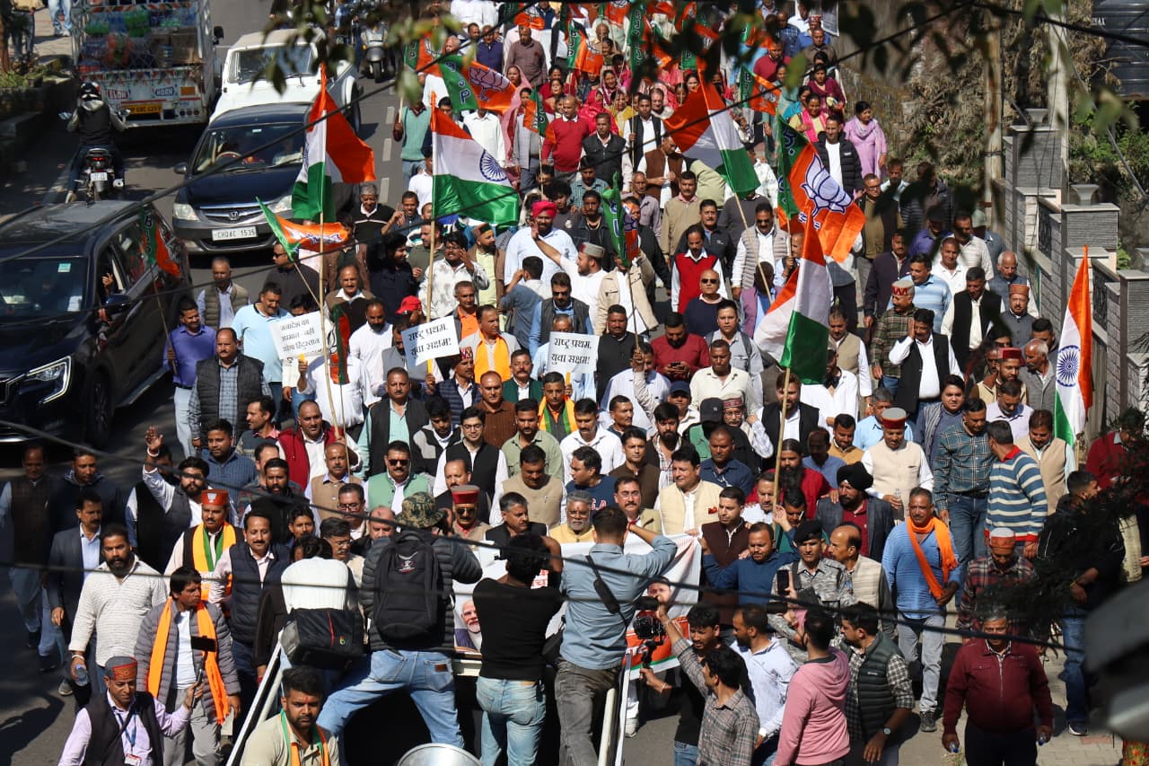 धर्मशाला से भाजपा का प्रदेशव्यापी अभियान शुरू, कांग्रेस से दस गारंटियों का मांगा हिसाब