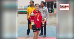 राष्ट्रीय कबड्डी प्रतियोगिता के लिए चयनित गुंजन शर्मा