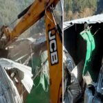 चिड़गांव-रोहड़ू मार्ग पर अवैध दुकानों के खिलाफ कार्रवाई