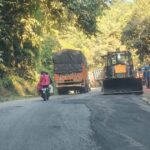 NH-07 पर दोसड़का से कालाअंब के बीच पैचवर्क